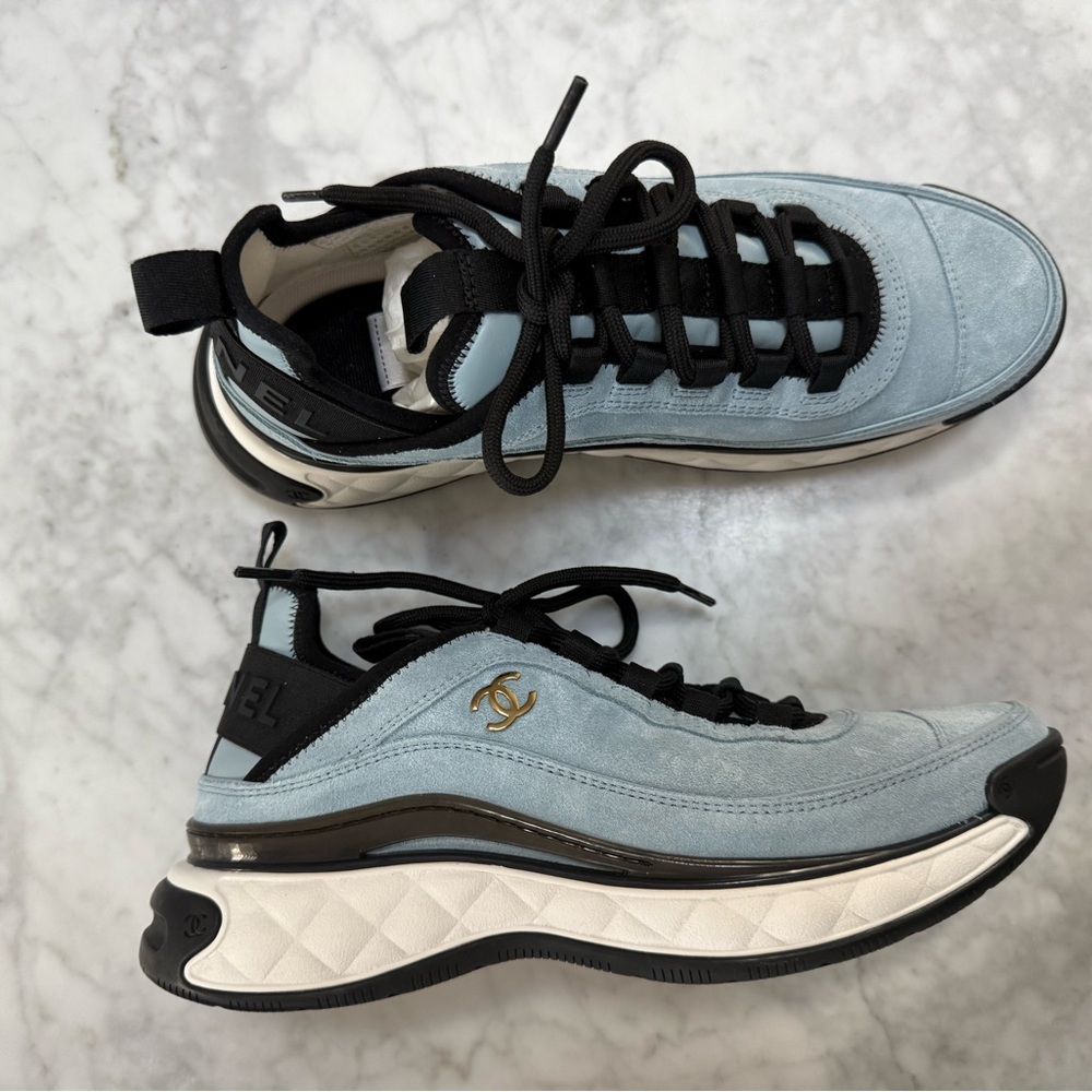 BNIB 37.5 Chanel Blue Sneakers